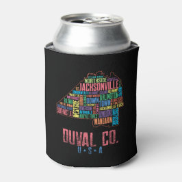 ジャクソンビルDuval County Florida USAの地図 缶クーラー
