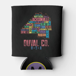 ジャクソンビルDuval County Florida USAの地図 缶クーラー