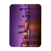 ジャクソンビルFlorida Skyline at Night マグネット (縦)
