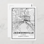 ジャクソンビルUSAトラベルシティマップ ポストカード (正面/裏面)