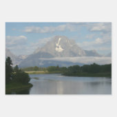 ジャクソンホールの山々と川 ラッピングペーパーシート (正面3)