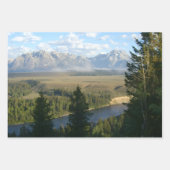 ジャクソンホールの山々と川 ラッピングペーパーシート (正面)