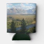 ジャクソンホールの山々と川 缶クーラー (正面)
