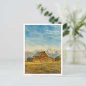 ジャクソンホールウォーターカラー | グランドテトントラベルアート シーズンポストカード (スタンド正面)