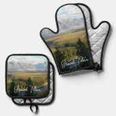 ジャクソンホールマウンテンズアンドリバー 鍋つかみ&鍋敷きセット (正面/裏面)