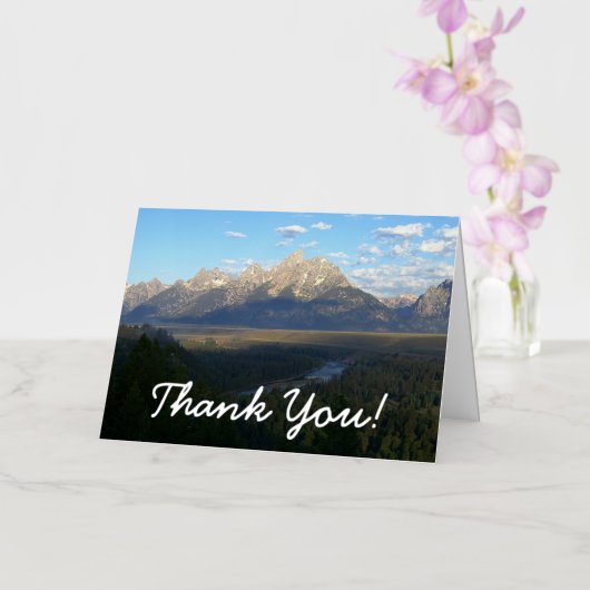 ジャクソンホールマウンテンズサンキュー 箔グリーティングカード (蘭)