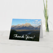 ジャクソンホールマウンテンズサンキュー 箔グリーティングカード (正面)