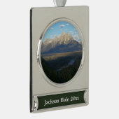 ジャクソンホールマウンテンズ(グランドテトンナショナルパーク) シルバープレートバナーオーナメント (右)