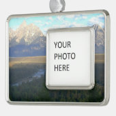 ジャクソンホールマウンテンズ(グランドテトンナショナルパーク) シルバープレートフレームオーナメント (左)