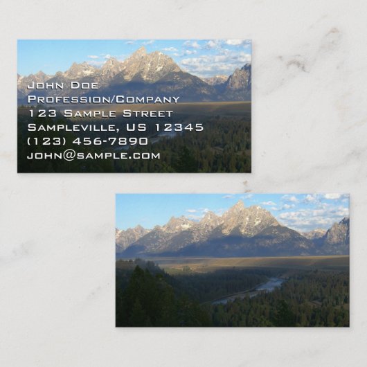 ジャクソンホールマウンテンズ(グランドテトンナショナルパーク) 名刺 (正面/裏面)