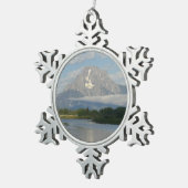 ジャクソンホールリバーアットグランドテトンナショナルパーク スノーフレークピューターオーナメント (右)