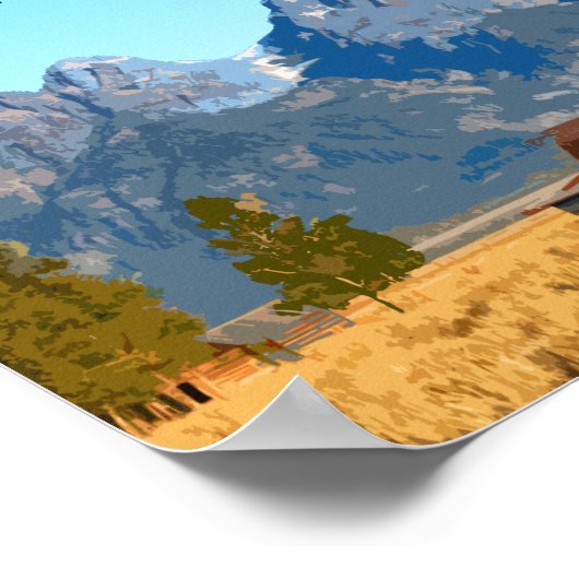 ジャクソンホールワイオミングヴィンテージ ポスター (角)