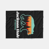 ジャクソンホールワイオミンスキースノーボーディングベア フリースブランケット (正面(横))