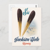 ジャクソンホールワイオミンスキーポスター ポストカード (正面/裏面)