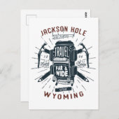 ジャクソンホールワイオミンバックパックギアレトロトラベル ポストカード (正面/裏面)