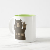 ジャクソンホールワイオミンピースベア ツートーンマグカップ (正面左)