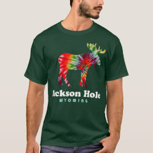 ジャクソンホールワイオミンムース絞り染めグランドテトンズ Tシャツ
