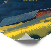 ジャクソンホールワイオミンランチテトンズマウンテンズレトロ ポスター (角)