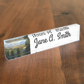 ジャクソンホール山脈と川 デスクネームプレート (側面)