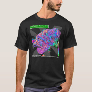 ジャクソンホール3dSkiMapsのTシャツ(暗い) Tシャツ