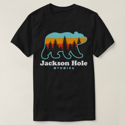 ジャクソンホール ワイオミング州 Tシャツ クマの山々 ジャクソンホール (デザイン正面)