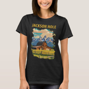 ジャクソンホール ワイオミング テトン レトロ トラベル Tシャツ