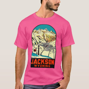 ジャクソンワイオミンヴィンテージトラベルデカール Tシャツ