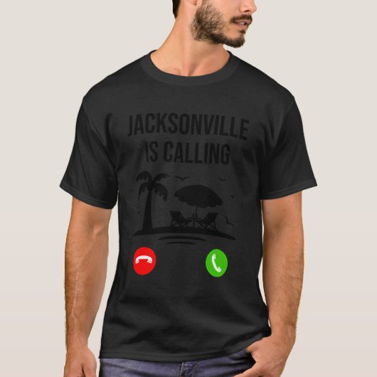 ジャクソンヴィルがお土産おもしろいホリディトリを呼び出す Tシャツ (正面)