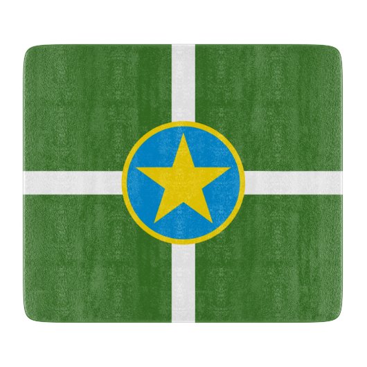 ジャクソン市国旗（ミシシッピ） カッティングボード (正面)