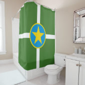 ジャクソン市国旗（ミシシッピ） シャワーカーテン (インサイチュ)