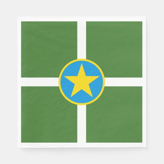 ジャクソン市国旗（ミシシッピ） スタンダードランチョンナプキン (正面)