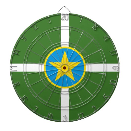 ジャクソン市国旗(ミシシッピ) ダーツボード (正面)