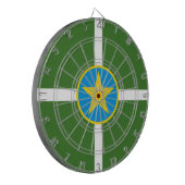 ジャクソン市国旗(ミシシッピ) ダーツボード (正面左)