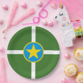 ジャクソン市国旗（ミシシッピ） ペーパープレート (パーティー)