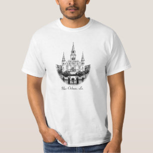 ジャクソン正方形のセントルイスのカテドラルニュー・オーリンズ Tシャツ
