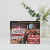 ジャクソン氏に知事用はがきに投票 ポストカード (スタンド正面)