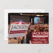ジャクソン氏に知事用はがきに投票 ポストカード (正面/裏面)