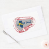 ジャクソン滝イリノイ登山カラビナー 長方形シール (封筒)