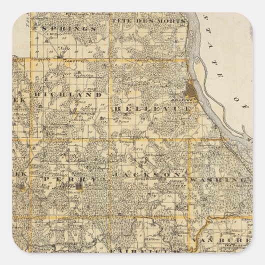 ジャクソン郡の地図2 スクエアシール (正面)