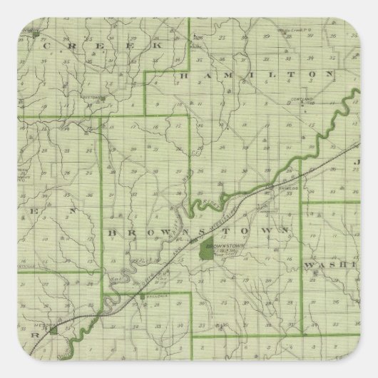ジャクソン郡の地図 スクエアシール (正面)