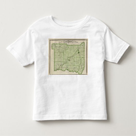 ジャクソン郡の地図 トドラーTシャツ (正面)