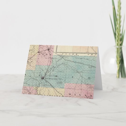 ジャクソン郡の地図、友好のプラット カード (正面)