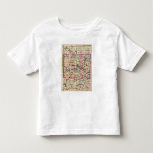 ジャクソン郡、ミシガン州の地図 トドラーTシャツ (正面)