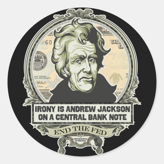 ジャクソン食べ物を与えステッカーセット終了 ラウンドシール (正面)