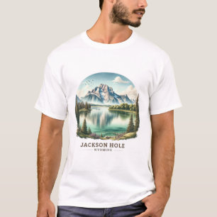 ジャクソン・ホール ワイオミング州 ジェニーレイク スキー スノー Tシャツ