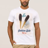 ジャクソン・ホール ワイオミング スキーポスター Tシャツ (正面)