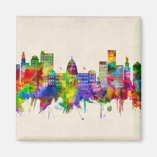 ジャクソン・ミシシッピーのスカイライン マグネット (正面)