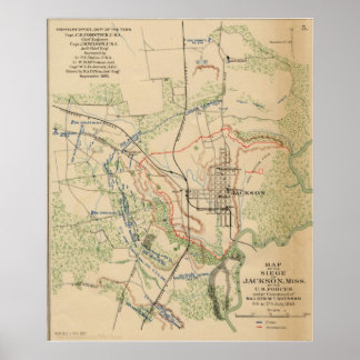 ジャクソン、ミシシッピー1863年 ポスター