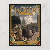 ジャクソン ミシシッピ アールデコ調 ゴールデンエイジ ポストカード (正面)