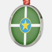 ジャクソン(ミシシッピ)セラミック装飾市旗 メタルオーナメント (左)